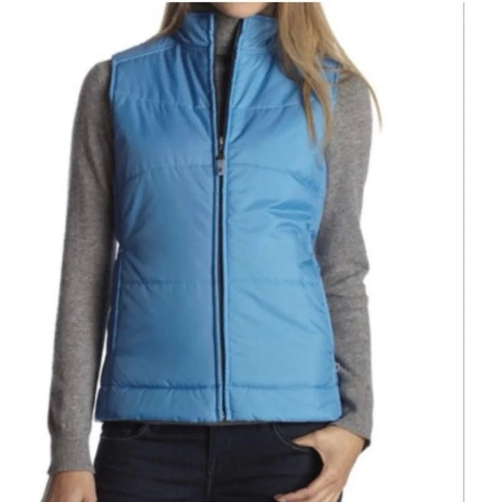 Alo Yoga Blue Lightweight Puffer Vest Athleisure Minimalist Medium‎